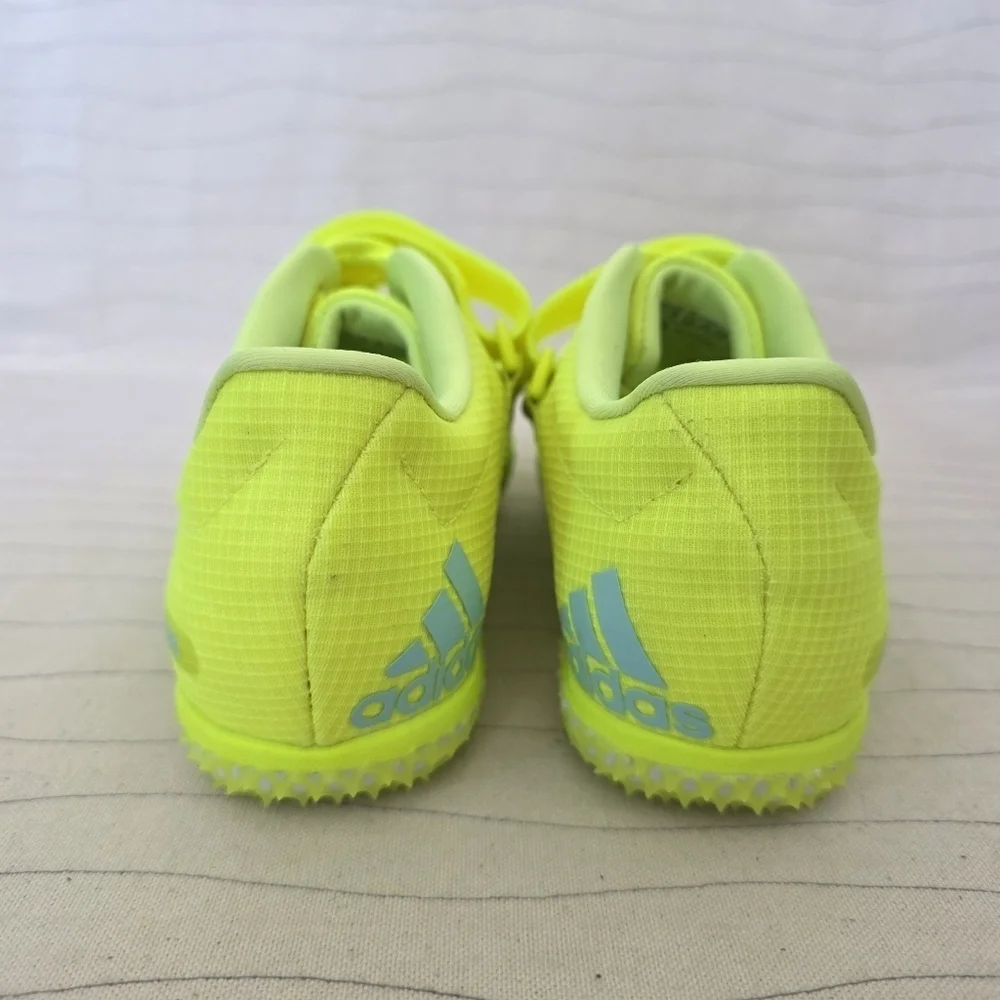 Adidas Mens Adizero HJ Solar Yellow Aqua Track & Field Shoes FW2244 Size 7.5 - Picture 5 of 11